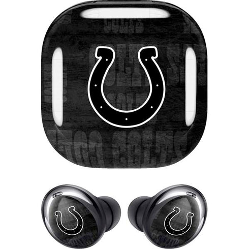 NFL Indianapolis Colts Black & White Galaxy Buds Pro Skin