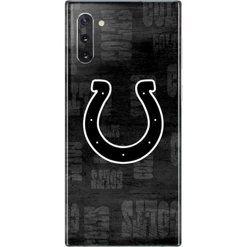 NFL Indianapolis Colts Black & White Galaxy Note 10 Skin