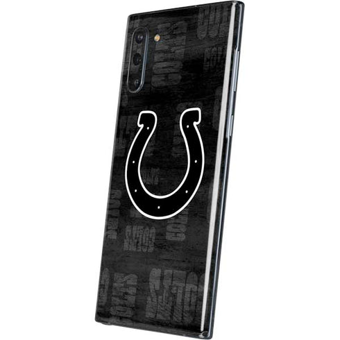 NFL Indianapolis Colts Black & White Galaxy Note 10 Skin