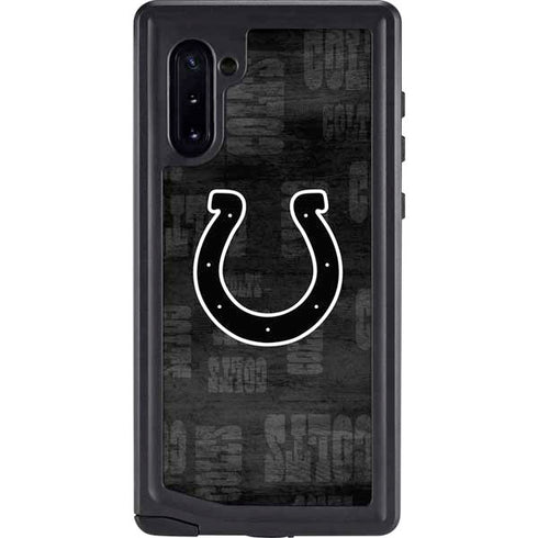 NFL Indianapolis Colts Black & White Galaxy Note 10 Waterproof Case