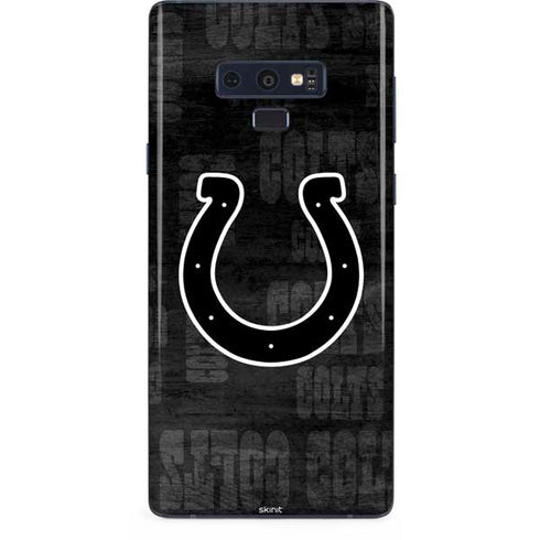 NFL Indianapolis Colts Black & White Galaxy Note 9 Skin