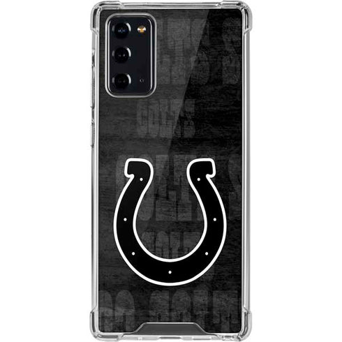NFL Indianapolis Colts Black & White Galaxy Note20 5G Clear Case