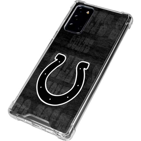 NFL Indianapolis Colts Black & White Galaxy Note20 5G Clear Case