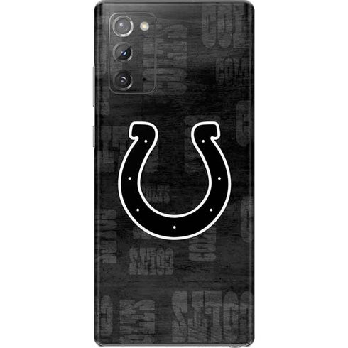 NFL Indianapolis Colts Black & White Galaxy Note20 5G Skin