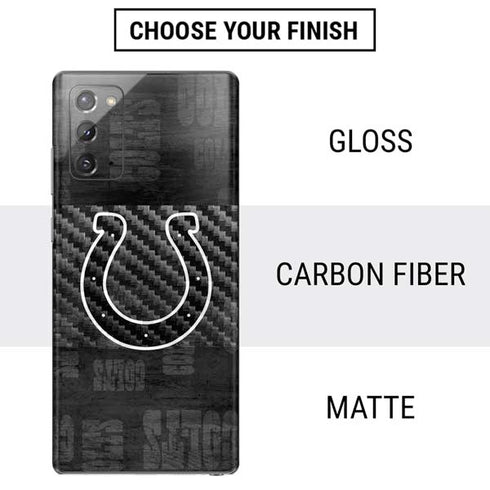 NFL Indianapolis Colts Black & White Galaxy Note20 5G Skin
