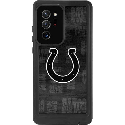 NFL Indianapolis Colts Black & White Galaxy Note20 Ultra 5G Waterproof Case