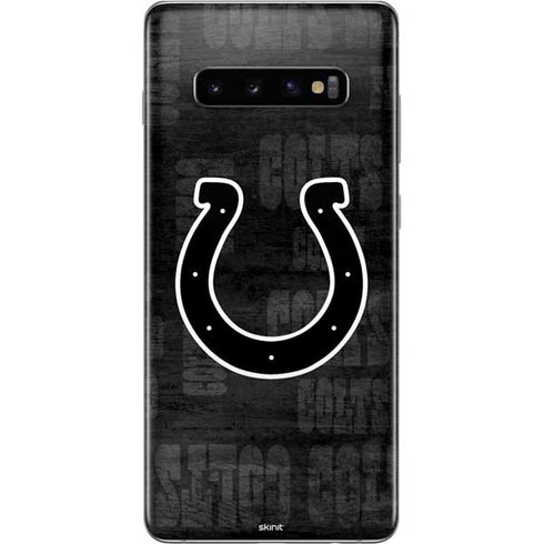 NFL Indianapolis Colts Black & White Galaxy S10 Plus Skin