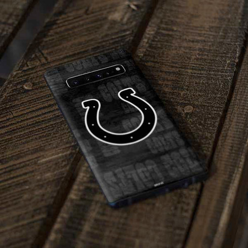 NFL Indianapolis Colts Black & White Galaxy S10 Plus Skin