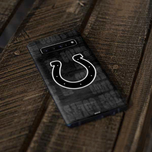 NFL Indianapolis Colts Black & White Galaxy S10 Skin