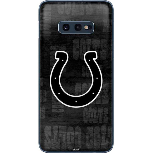 NFL Indianapolis Colts Black & White Galaxy S10e Skin