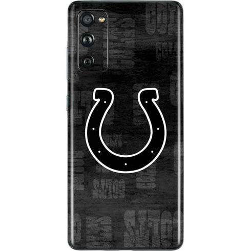 NFL Indianapolis Colts Black & White Galaxy S20 Fan Edition Skin