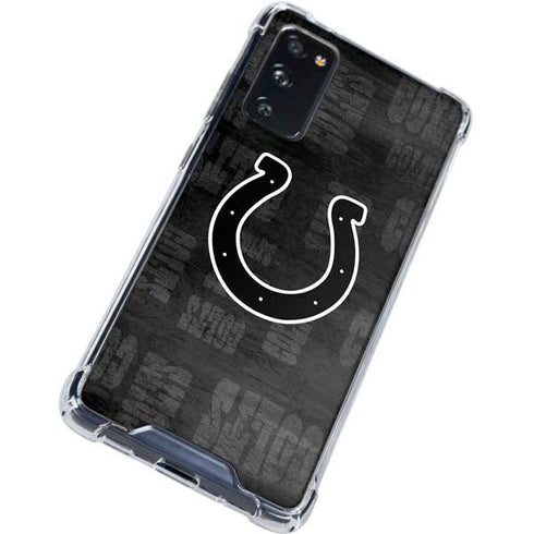 NFL Indianapolis Colts Black & White Galaxy S20 FE Clear Case