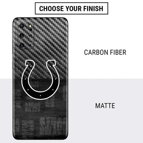 NFL Indianapolis Colts Black & White Galaxy S20 Plus Skin