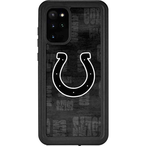 NFL Indianapolis Colts Black & White Galaxy S20 Plus Waterproof Case