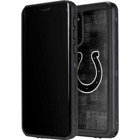NFL Indianapolis Colts Black & White Galaxy S20 Plus Waterproof Case