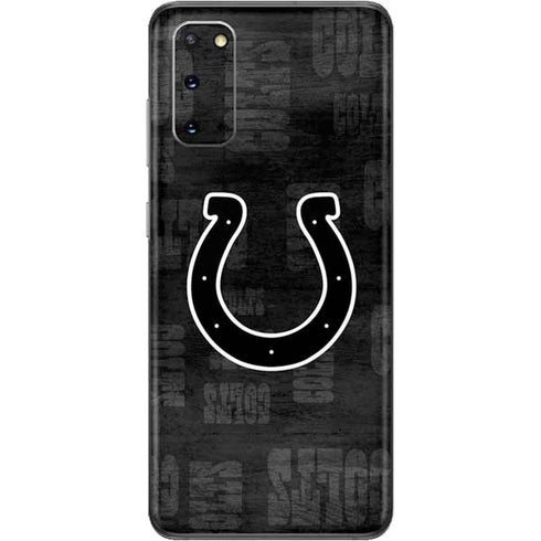 NFL Indianapolis Colts Black & White Galaxy S20 Skin