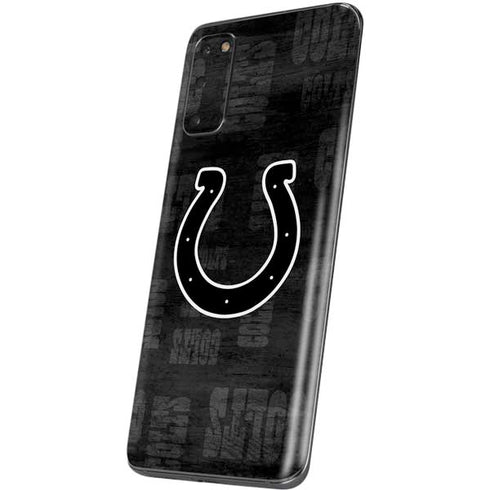 NFL Indianapolis Colts Black & White Galaxy S20 Skin