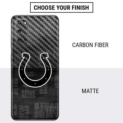 NFL Indianapolis Colts Black & White Galaxy S20 Skin
