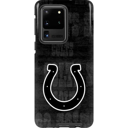 NFL Indianapolis Colts Black & White Galaxy S20 Ultra 5G Pro Case