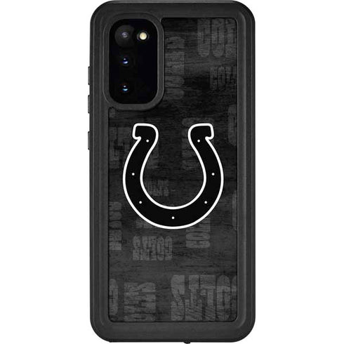 NFL Indianapolis Colts Black & White Galaxy S20 Waterproof Case