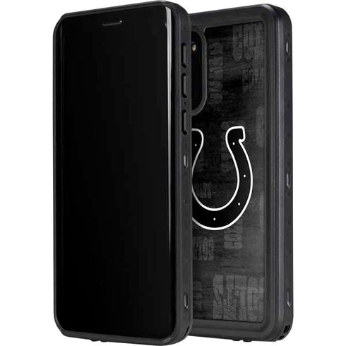 NFL Indianapolis Colts Black & White Galaxy S20 Waterproof Case