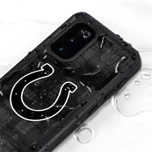 NFL Indianapolis Colts Black & White Galaxy S20 Waterproof Case