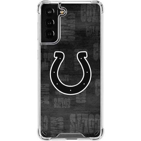 NFL Indianapolis Colts Black & White Galaxy S21 Plus 5G Clear Case
