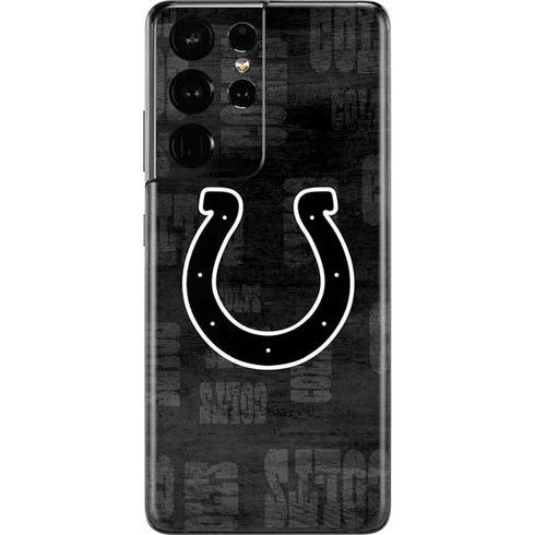 NFL Indianapolis Colts Black & White Galaxy S21 Ultra 5G Skin