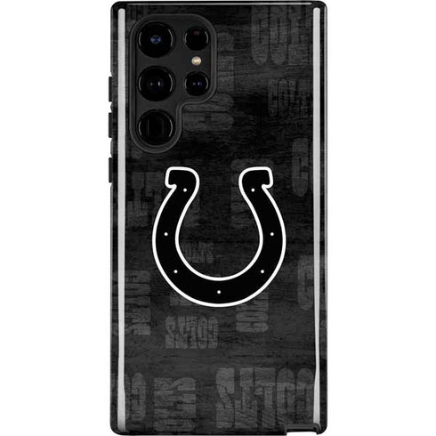NFL Indianapolis Colts Black & White Galaxy S22 Ultra Pro Case