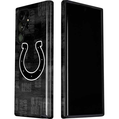 NFL Indianapolis Colts Black & White Galaxy S22 Ultra Pro Case
