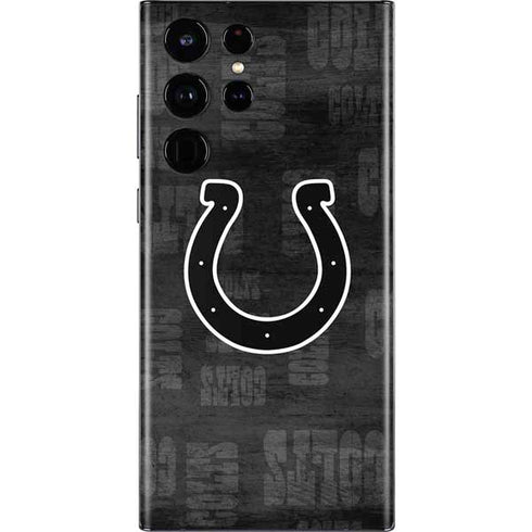 NFL Indianapolis Colts Black & White Galaxy S22 Ultra Skin