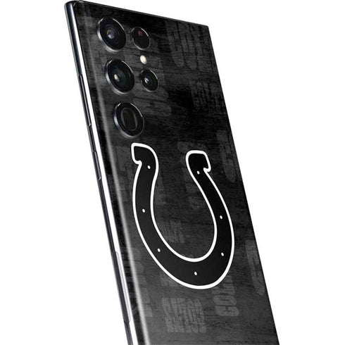 NFL Indianapolis Colts Black & White Galaxy S22 Ultra Skin