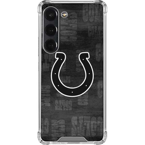 NFL Indianapolis Colts Black & White Galaxy S23 Clear Case