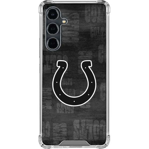 NFL Indianapolis Colts Black & White Galaxy S23 FE Clear Case