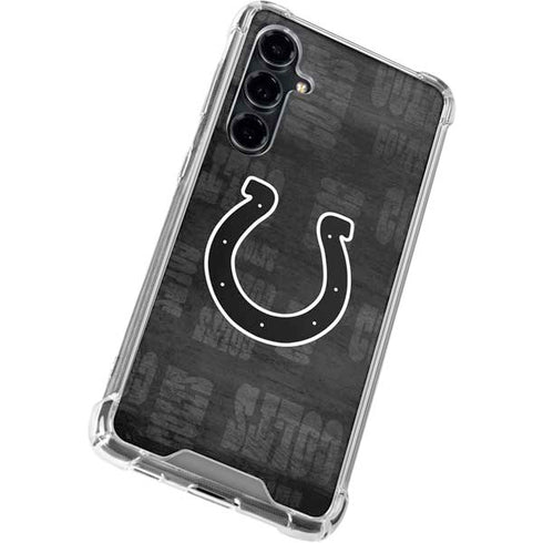 NFL Indianapolis Colts Black & White Galaxy S23 FE Clear Case