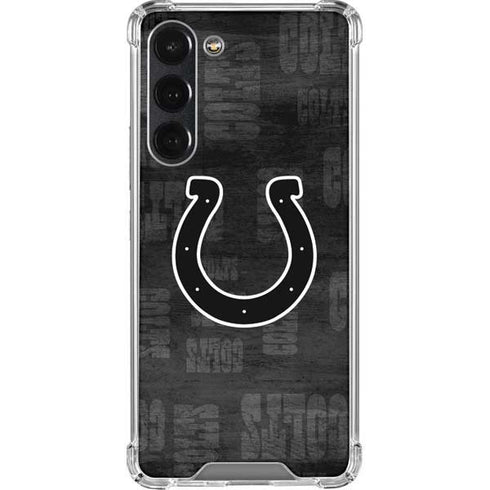 NFL Indianapolis Colts Black & White Galaxy S23 Plus Clear Case