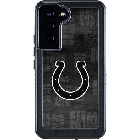 NFL Indianapolis Colts Black & White Galaxy S23 Plus Waterproof Case