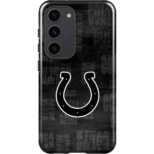 NFL Indianapolis Colts Black & White Galaxy S23 Pro Case