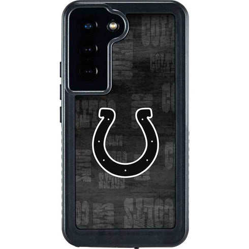 NFL Indianapolis Colts Black & White Galaxy S23 Waterproof Case