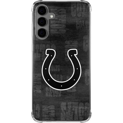 NFL Indianapolis Colts Black & White Galaxy S24 Plus Clear Case