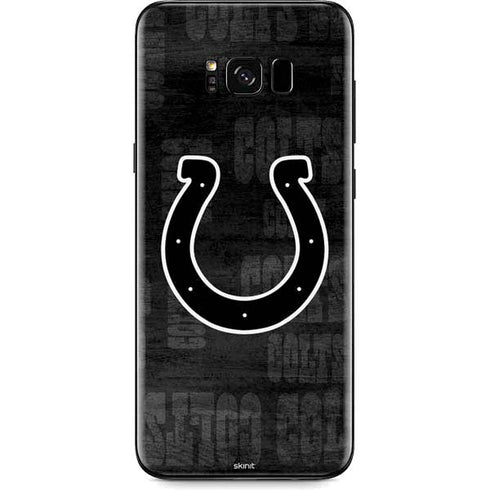NFL Indianapolis Colts Black & White Galaxy S8 Skin