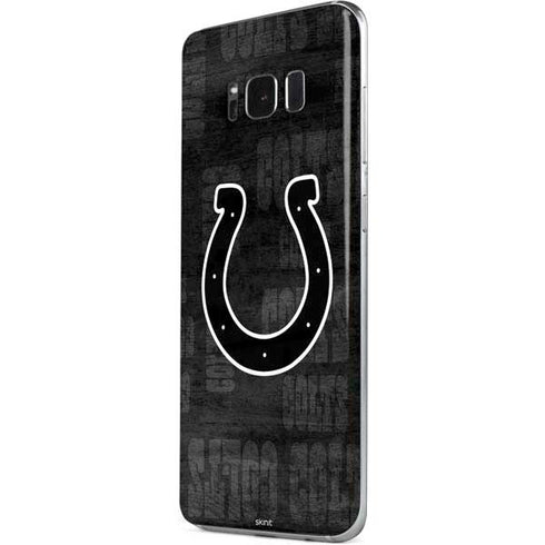 NFL Indianapolis Colts Black & White Galaxy S8 Skin