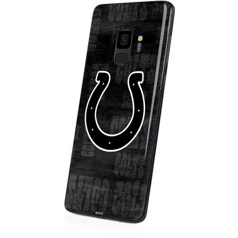 NFL Indianapolis Colts Black & White Galaxy S9 Skin