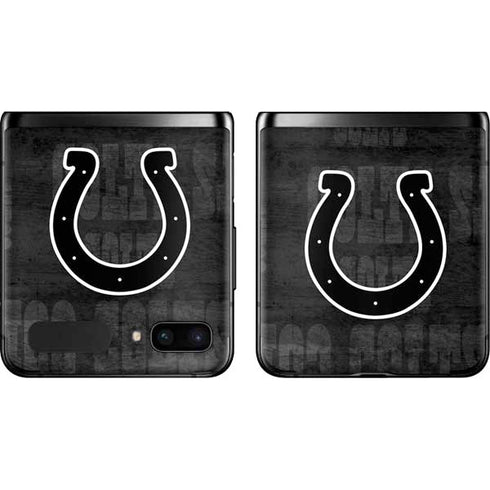 NFL Indianapolis Colts Black & White Galaxy Z Flip Skin