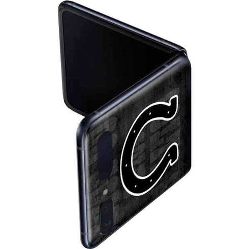 NFL Indianapolis Colts Black & White Galaxy Z Flip Skin