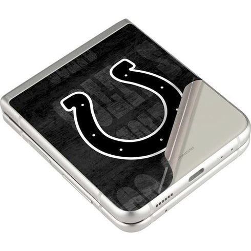 NFL Indianapolis Colts Black & White Galaxy Z Flip3 5G Skin