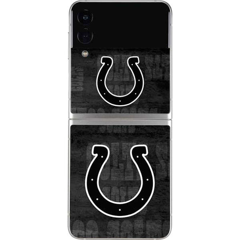 NFL Indianapolis Colts Black & White Galaxy Z Flip4 5G Skin
