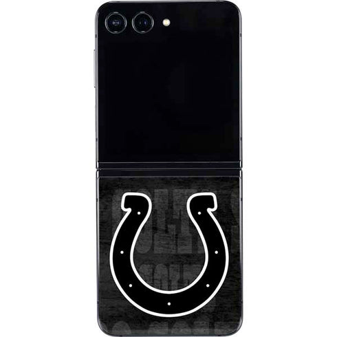 NFL Indianapolis Colts Black & White Galaxy Z Flip5 5G Skin