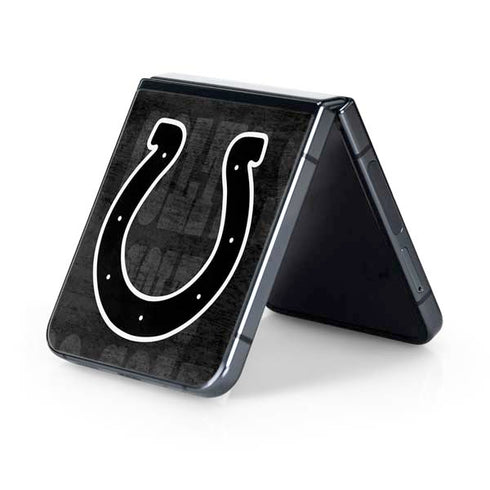 NFL Indianapolis Colts Black & White Galaxy Z Flip5 5G Skin