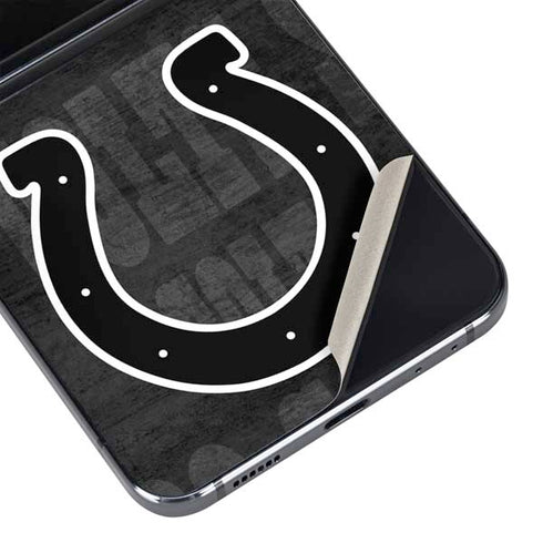 NFL Indianapolis Colts Black & White Galaxy Z Flip5 5G Skin